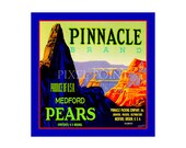 Blank Journal - Pinnacle Brand Pears - Fruit Crate Art Print Cover