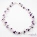 Amethyst Wire Crochet Necklace, February Birthstone, Amethyst and Rose Quartz Crochet Necklace, Pink and Lavender Purple, Crochet Jewellery