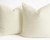 Sukan / 1 Pillow Cover Ivory, Beige Throw Pillow Covers, Accent Pillows, Minimalist Pillow, Cream Pillow, Euro Sham  - 24x24 inch