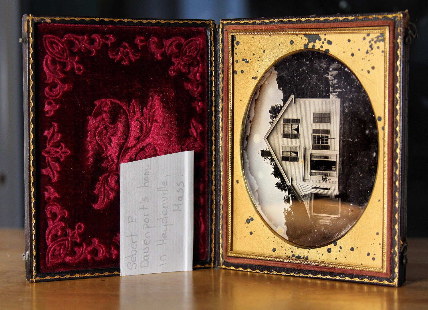 RARE and Beautiful 1850s Daguerreotype of a Haydenville Massachusetts House