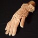 Peach / pale tan crochet gloves