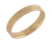 Men's Concave Hammered Wedding Band in 14k Rose Gold
