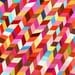 Red, Red Rhombus, Geometric Art Print, 12"x16"