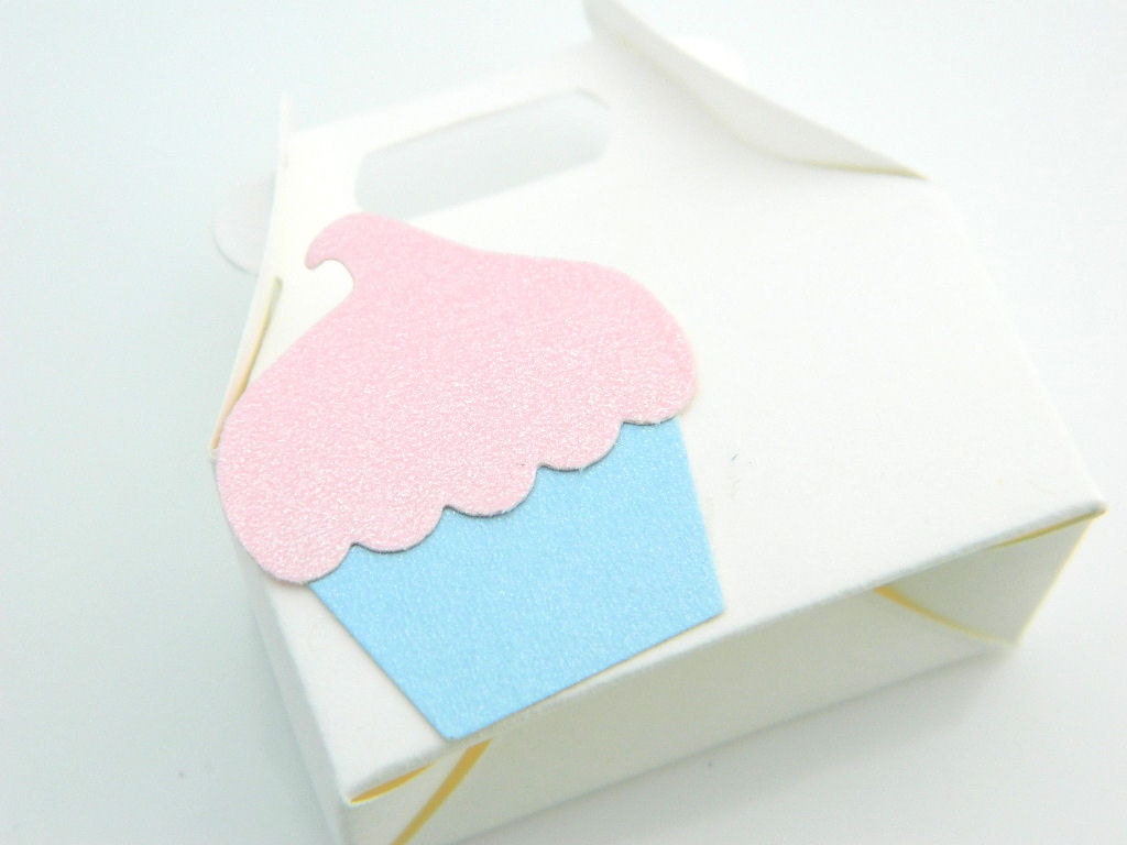 Jewelry Gift Wrap Box - Box for Rings - Cupcake, Pink, Blue, Sweet Pink, White, Candy, Cake, Favor, Mini Box, Pastel, Spring