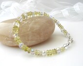 Lemon Quartz Bracelet Crystal Jewelry Lemon Vintage Downton Abbey Style Moms day Gift Idea Bridal or Wedding
