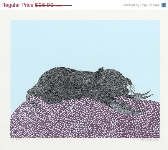 SUMMER FUN SALE Mole Screenprint 11x14