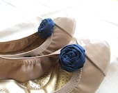 Shoe Clips Fabric Flower Rosette Pick Your Color