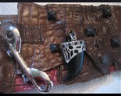 Tribal Fetishist Studded Wide Leather Belt Wrap