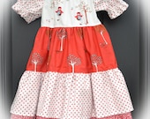 Boutique Little Red Riding Hood Peasant Dress Size 5 Ready to Ship