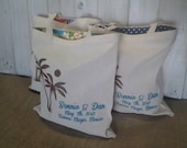 50 LINED Custom Canvas Wedding Welcome Tote Bags - Eco-Friendly Natural Cotton Canvas