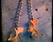 Butterfly Bone Earrings/ taxidermy gothic