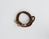 Rope Dog Leash: Wood, Medium