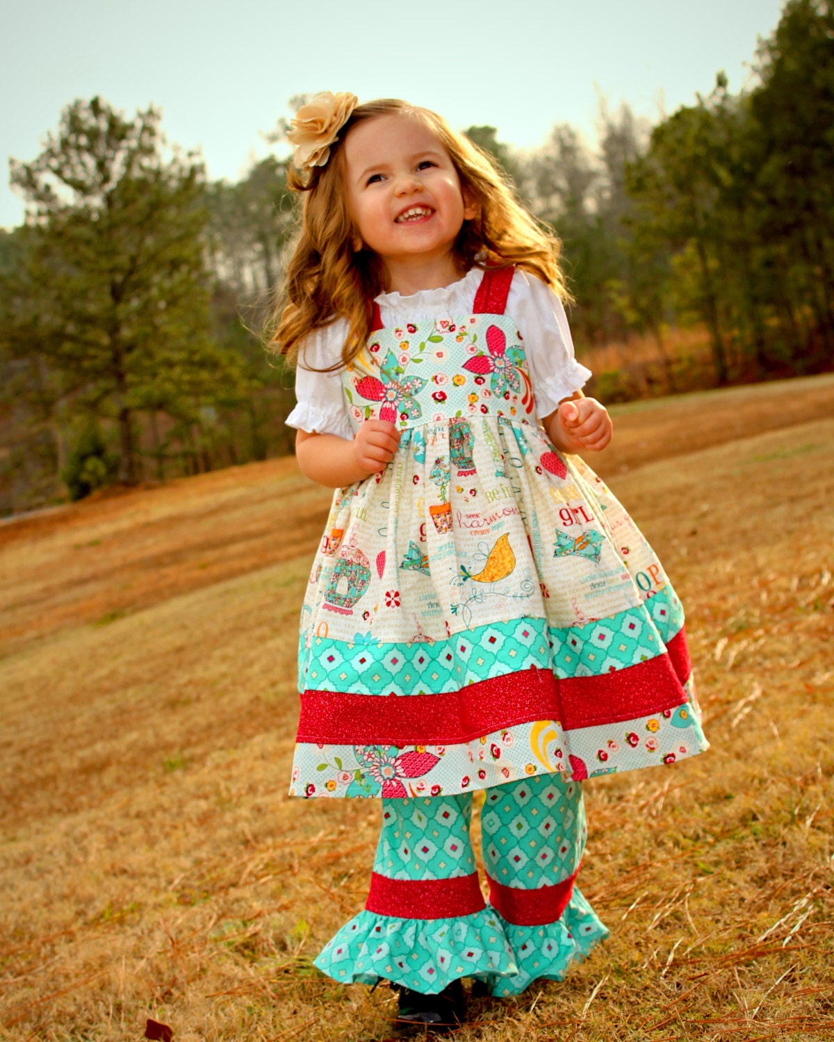Easter Spring Summer Girls Boutique Handmade Knot Dress Sizes 6, 7, 8