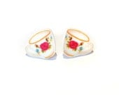 Rose Tea Cup Earrings