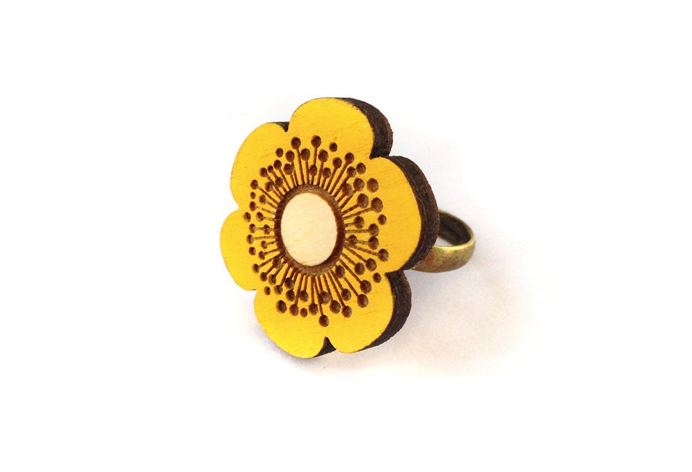 Yellow Flower Ring