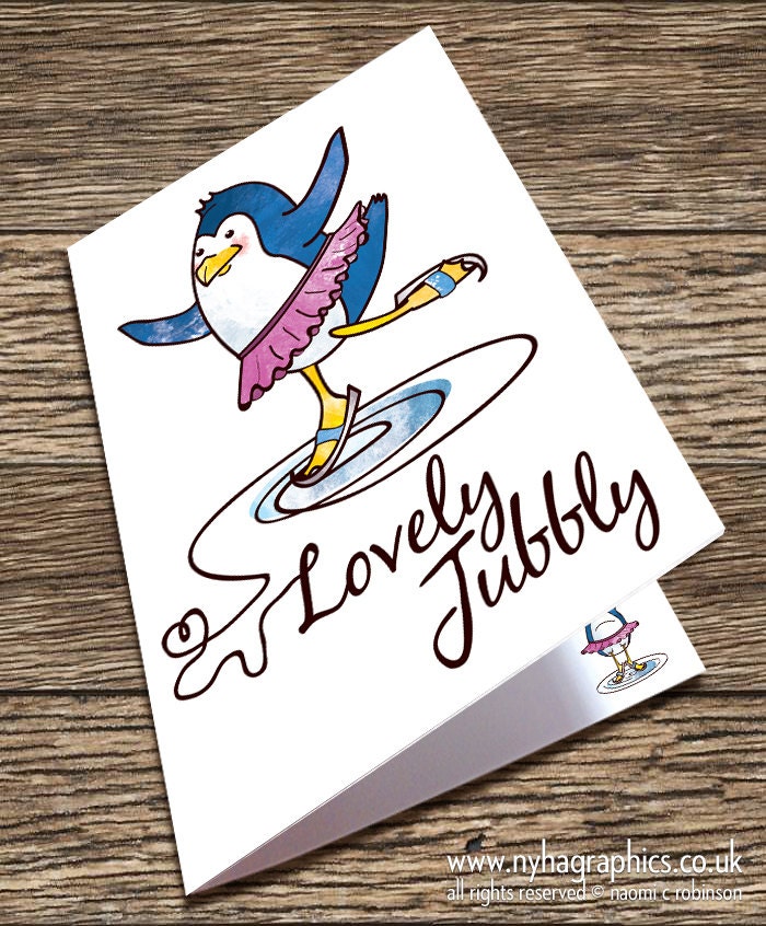 Blank Card - Ballerina Penguin Greeting Card