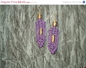 Spring into Spring Macrame Fashion Earrings (Purple)