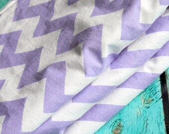 Lavender Chevron Baby Blanket and your Choice of Minky Dot  - Personalization Options Available
