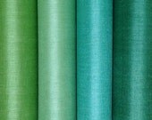 Fat Quarter Set of Ahimsa Peace Silks. Sheer, translucent silks. PRECIOUS GREENS palette of Spring 2013