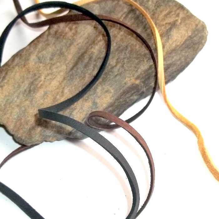 Deerskin Lace Leather Cord for Pendants Brown Black Buckskin 3 Foot Length