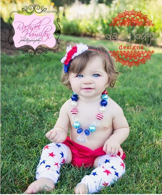 Firecracker-Children's Chunky Bubblegum Bead Necklace