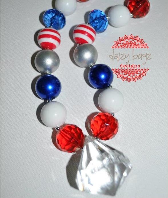 Old Glory-Children's Chunky Bubblegum Bead Necklace