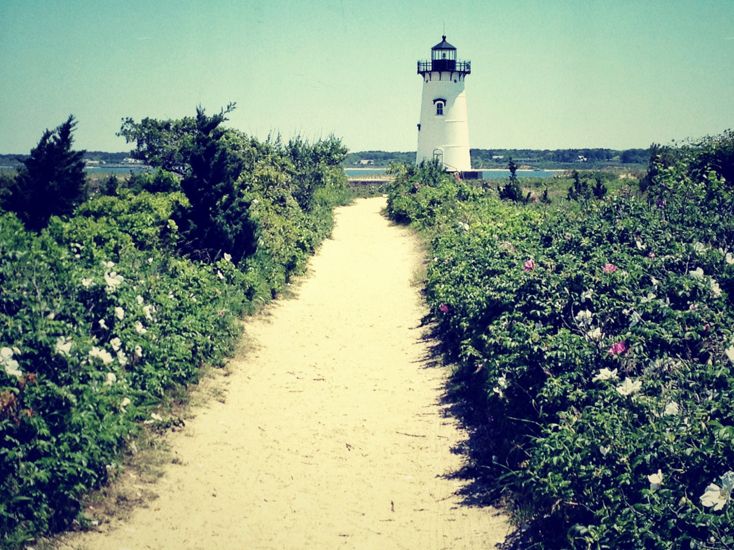 Martha's Vineyard EDGARTOWN LIGHTHOUSE, Massachusetts Photography, Ocean Beach Coast Decor, Beach, Sand, Boats, Lighthouse