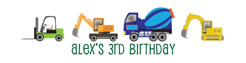 Water Bottle Label - Printable - Trucks