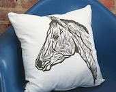 Horse Pillow Cover 16x16"