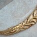 Gold Tone Feather Pin Brooch Monet Large Vintage Estate