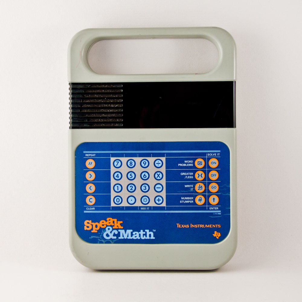 Vintage Speak & Math Game Geek Chic, Geekery, Gift For Him, 1980s, 80's, Eighties, Electronic Game