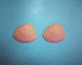 Vintage Pink Shell Earrings