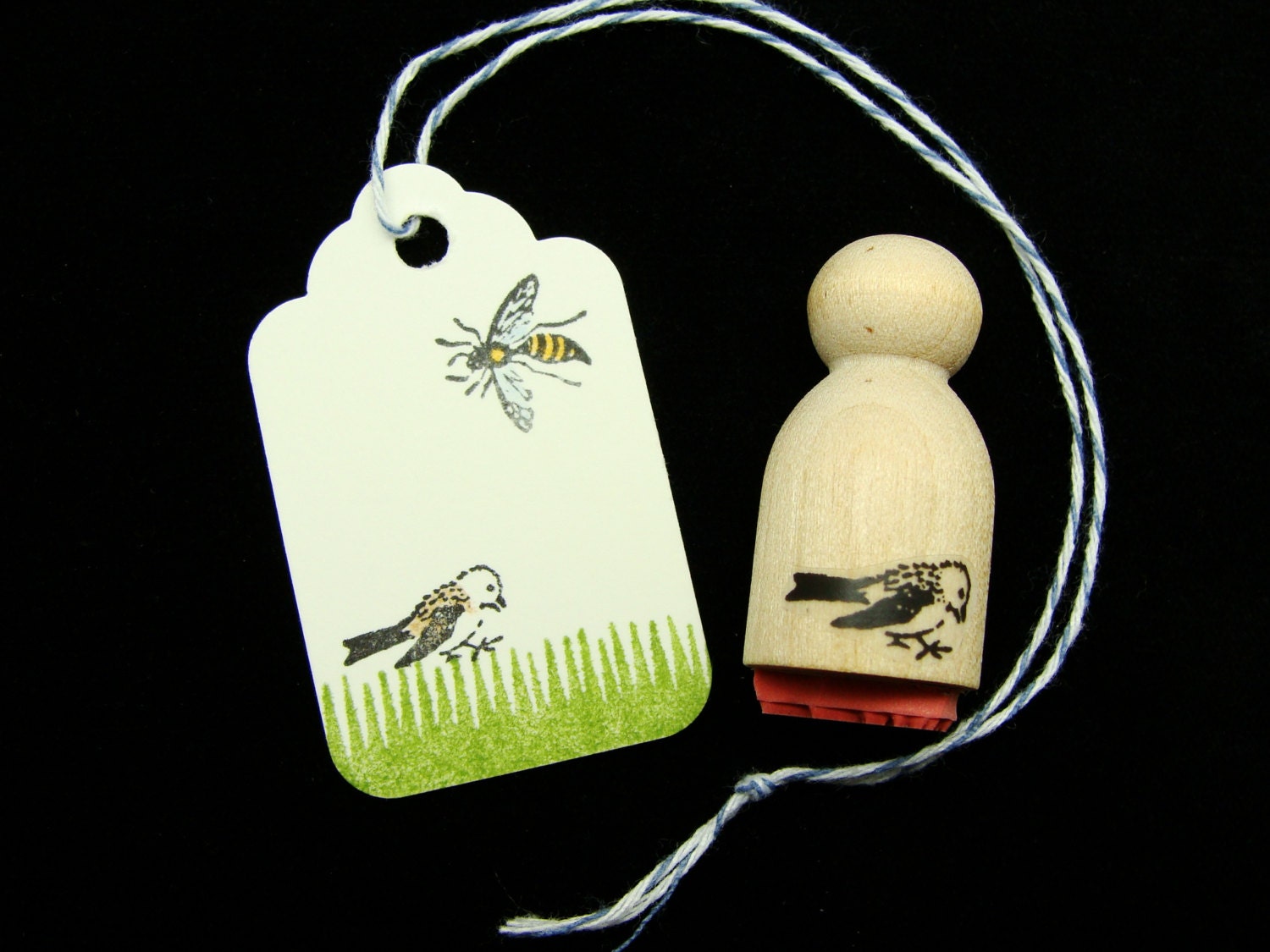 tiny bird  no.2 rubber stamp