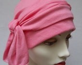Hat Slouch Spring Hot Pink Chemo Cotton Jersey Light Cap Alopecia Head Covering Nurse Scrub Cap