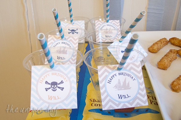 Printable Pirates Themed Party - Cupcake Toppers - Favor Tags - Party circles Il_170x135