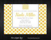 Printable Bridal Shower Invitation - Modern Pattern interlocking circles - Mod inspired Il_170x135