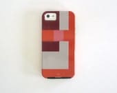 Modern iPhone 5 case l Color Block Rectangles PINK l  VIBE geometric bold redtilestudio