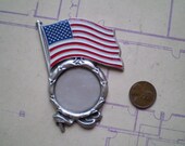 Vintage American Flag Metal Stamping