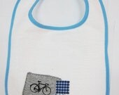 Blue Bicycle Baby Bib