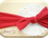 4th of July Headband - Red Jersey Knit Twisted Bow, Turban, or Knot Headband