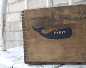 Set of 4 Whale Reusable Vinyl Chalkboard Tags in Black