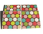 Multicolored Polka Dots Handmade Tile Coasters Set of 4 Drink Coasters Beverage Coasters Circles Modern Fun Funky