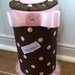 Taylors Treasures - Brown with Pink Dot - Headband Holder & Hair Bow Holder