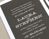Modern Rustic Wedding Invitation-Bold typography and stripes-EMMA