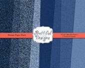 Denim Pattern Digital Paper pack for Digital Scrapbooking, Photography, Card Making, Commercial Use (607) Il_170x135