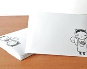 white envelopes set of five: fairytale squirrel girl