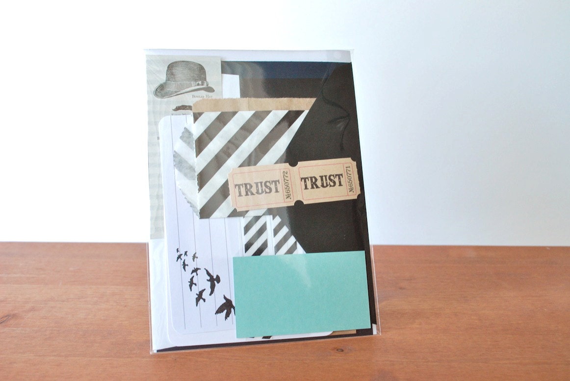 stationery set: mail art, craft pack, scrapbooking, paper supplies