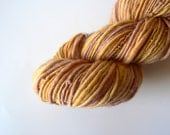 Handpainted Handspun Merino Yarn - Tawny Blush 134 yards Worsted Weight