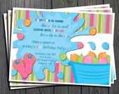 Pool Party Invitation - FREE Thank You Card included Il_170x135