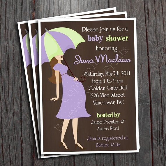 Baby Girl Shower Invitation - FREE Thank You Card included Il_570xn